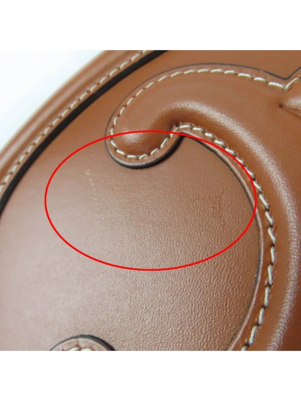 Celine Cuir Triomphe Oval Pass Leather Shoulder Bag Tan - Picture 12 of 12